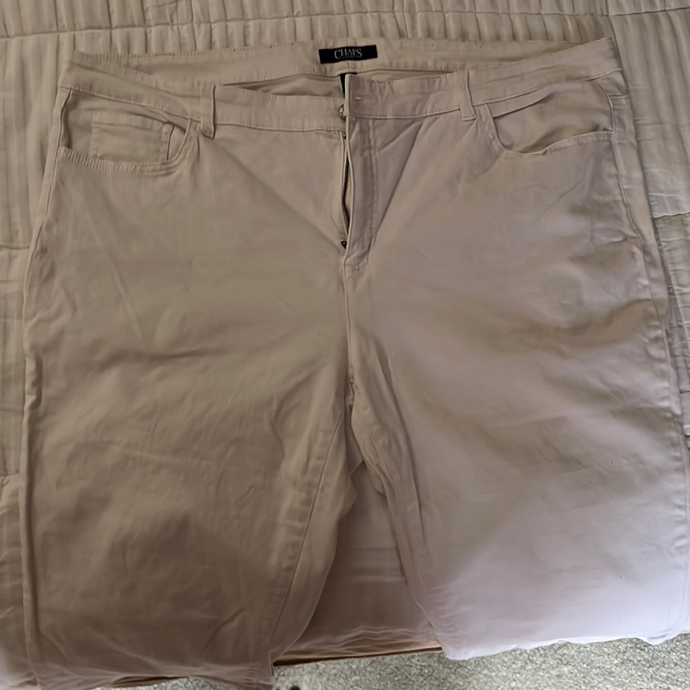 Chaps White Denim Bermuda Shorts